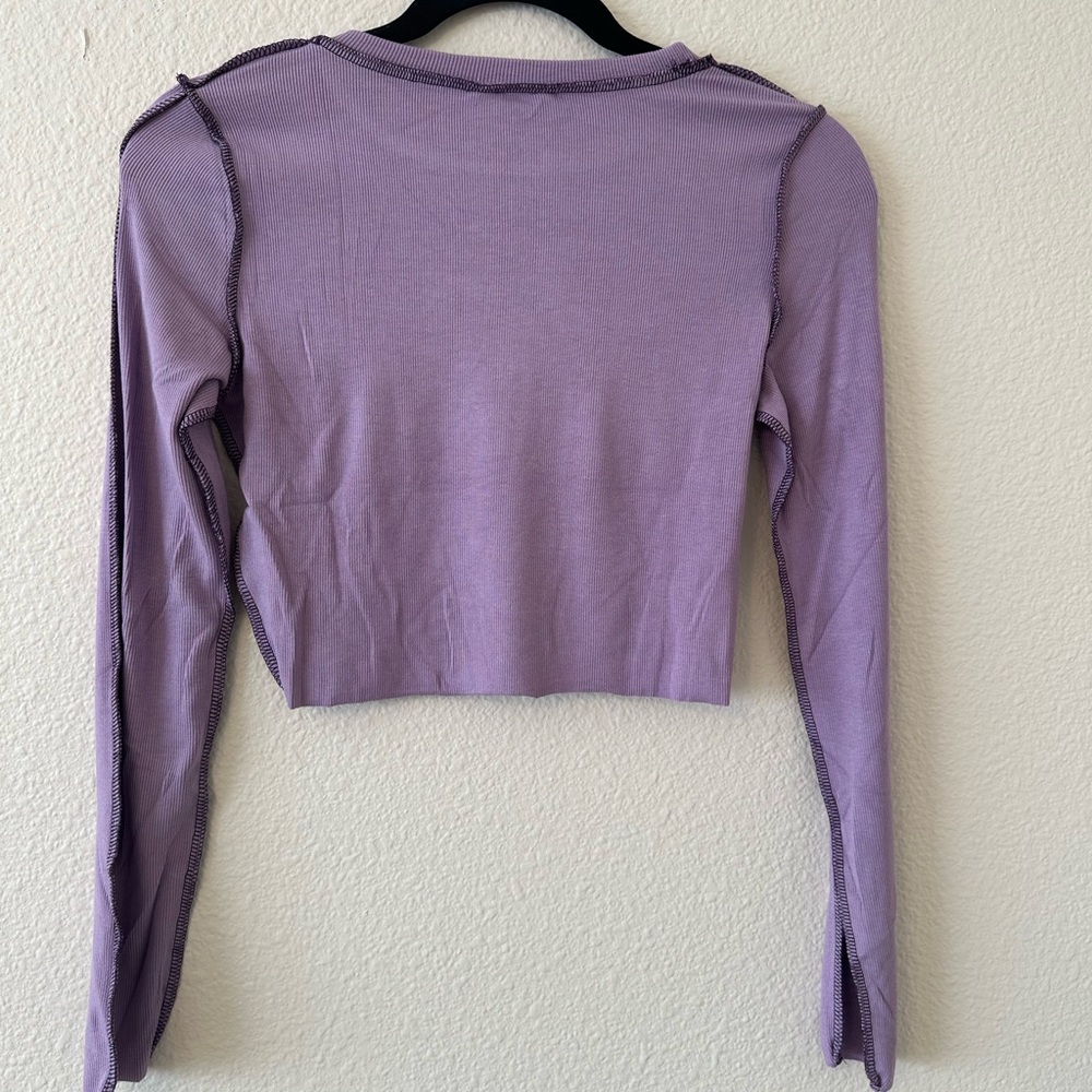 Mimosa Lavender Long Sleeve Blouse. Size M - Picture 4 of 6